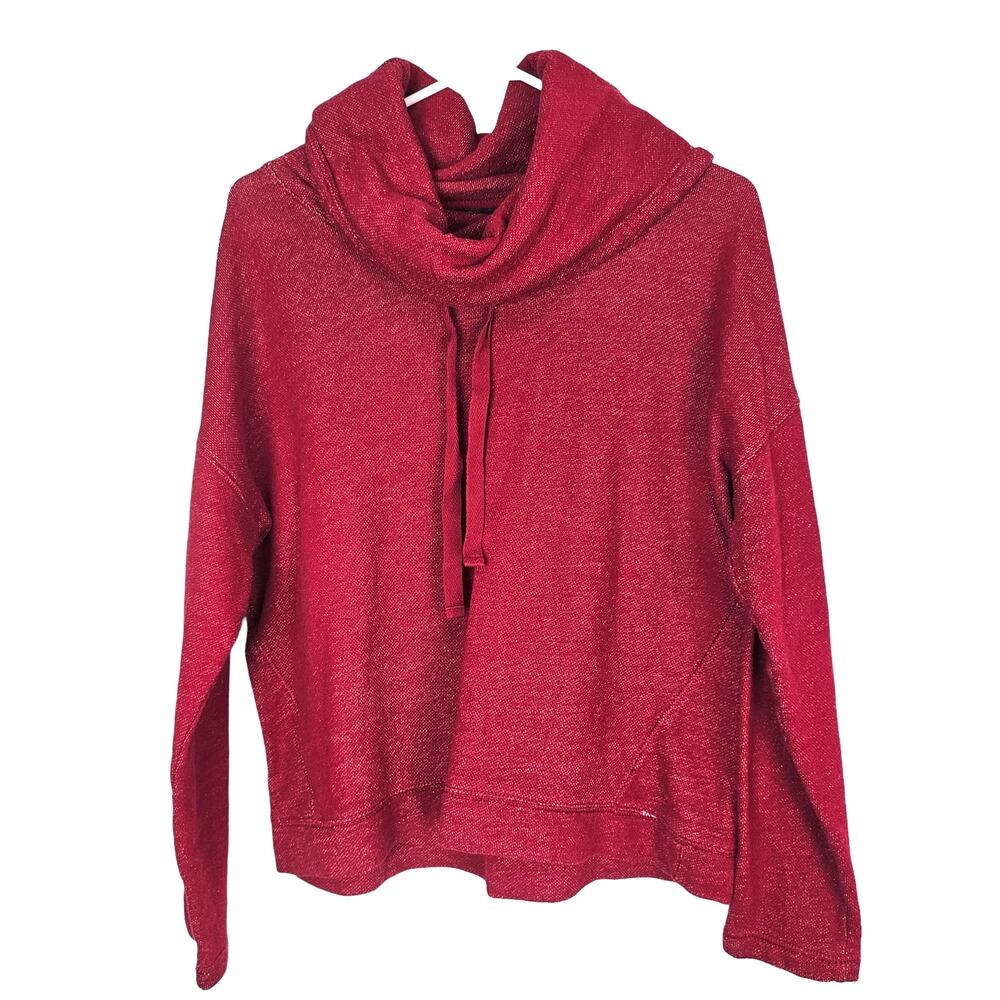 Lauren Ralph Lauren Womens Cowl Neck Sweatshirt Sz XL Classic Preppy Holiday Red